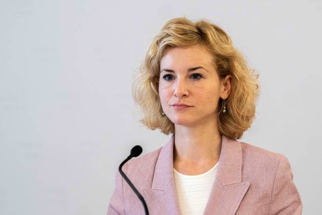 September 14, 2026: Press conference to present the findings of a study by Eva Maria Holzleitner, SPÖ, Federal Minister for Women, Science, and Research, on September 14, 2026, at the press conference to present the results of the new FORBA study, Women on Supervisory Boards, at the Palais Dietrichstein in Vienna, Vienna, Austria