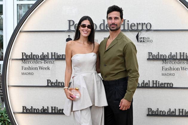 The Pedro del Hierro fashion house presents its Hamani collection at Mercedes-Benz Fashion Week Madrid. Lidia Torrent and Jaime Astrain pose at a photocall during the presentation of the Hamani collection by the Pedro del Hierro fashion house on September 14, 2026, in Madrid, Spain. The collection takes its inspiration from the Japanese tradition of contemplating the cherry blossoms, celebrating ephemeral beauty, digital disconnection, and time as a true luxury. CELEBRITIES PHOTOCALL FASHION FASHION WEEK RUNWAY CIBELES José Madrid Madrid, Spain  Copyright: xJosÃ xOlivax 7773903