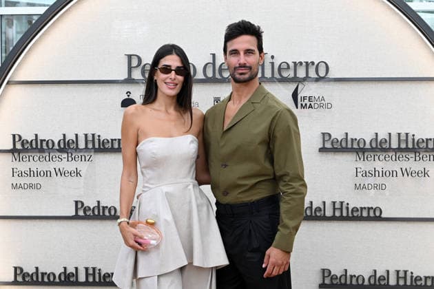 The Pedro del Hierro fashion house presents its Hamani collection at Mercedes-Benz Fashion Week Madrid. Lidia Torrent and Jaime Astrain pose at a photocall during the presentation of the Hamani collection by the Pedro del Hierro fashion house on September 14, 2026, in Madrid, Spain. The collection takes its inspiration from the Japanese tradition of contemplating the cherry blossoms, celebrating ephemeral beauty, digital disconnection, and time as a true luxury. CELEBRITIES PHOTOCALL FASHION FASHION WEEK RUNWAY CIBELES José Madrid Madrid, Spain  Copyright: xJosÃ xOlivax 7773904