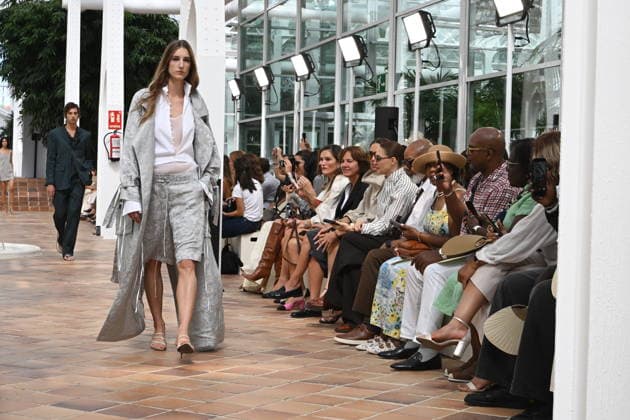Pedro del Hierro Fashion Show at Mercedes-Benz Fashion Week Madrid A model walks the runway for Pedro del Hierro at Mercedes-Benz Fashion Week Madrid on September 14, 2026, in Madrid, Spain CELEBRITIES FASHION RUNWAY CIBELES José Madrid Madrid Spain  Copyright: xJosÃ xOlivax 7774091