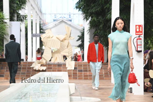 Pedro del Hierro Fashion Show at Mercedes-Benz Fashion Week Madrid Models walk the runway for Pedro del Hierro at Mercedes-Benz Fashion Week Madrid on September 14, 2026, in Madrid, Spain CELEBRITIES FASHION RUNWAY CIBELES José Madrid Madrid Spain  Copyright: xJosÃ xOlivax 7774105