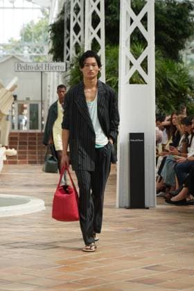 a Model attending Pedro del Hierro event during Pasarela Cibeles Mercedes-Benz Fashion Week Madrid 2026 in Madrid, on Monday, 14 September 2026 Cordon Press 