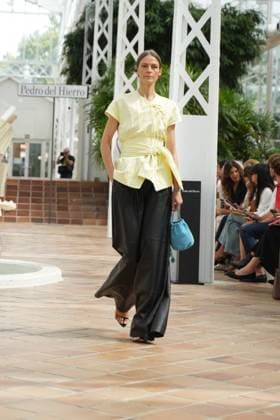 a Model attending Pedro del Hierro event during Pasarela Cibeles Mercedes-Benz Fashion Week Madrid 2026 in Madrid, on Monday, 14 September 2026 Cordon Press 