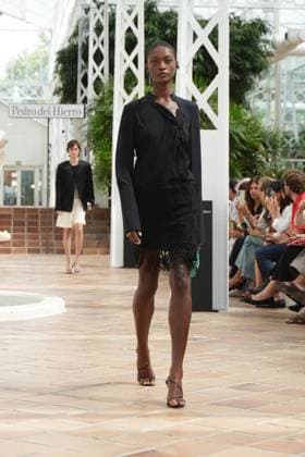 a Model attending Pedro del Hierro event during Pasarela Cibeles Mercedes-Benz Fashion Week Madrid 2026 in Madrid, on Monday, 14 September 2026 Cordon Press 