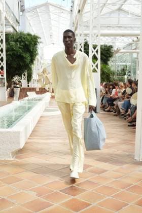 a Model attending Pedro del Hierro event during Pasarela Cibeles Mercedes-Benz Fashion Week Madrid 2026 in Madrid, on Monday, 14 September 2026 Cordon Press 