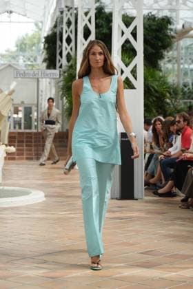 a Model attending Pedro del Hierro event during Pasarela Cibeles Mercedes-Benz Fashion Week Madrid 2026 in Madrid, on Monday, 14 September 2026 Cordon Press 