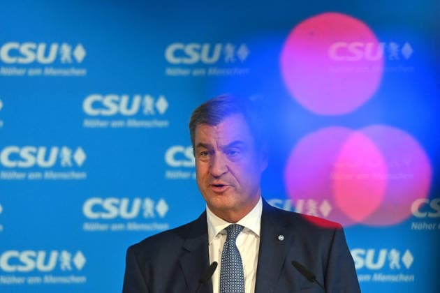 Markus SOEDER, Minister-President of Bavaria and CSU Chairman, single image, cropped shot, portrait, press conference following the CSU Party Executive Committee s closed-door meeting on September 14, 2026, at the CSU State Headquarters in Munich