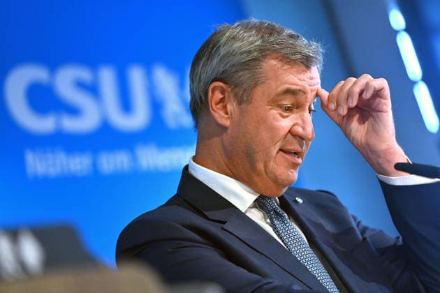 Markus SOEDER, Minister-President of Bavaria and CSU Chairman, single image, cropped shot, portrait, press conference following the CSU Party Executive Committee s closed-door meeting on September 14, 2026, at the CSU State Headquarters in Munich