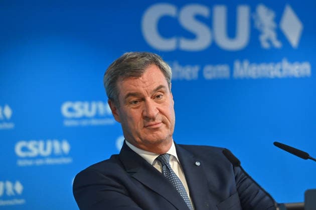 Markus SOEDER, Minister-President of Bavaria and CSU Chairman, single image, cropped shot, portrait, press conference following the CSU Party Executive Committee s closed-door meeting on September 14, 2026, at the CSU State Headquarters in Munich