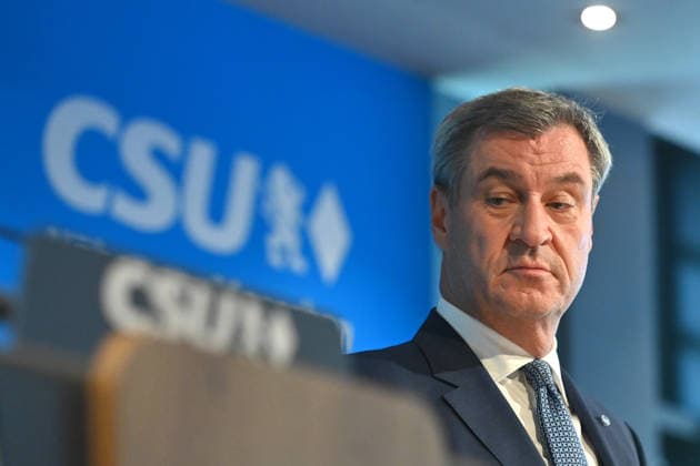 Markus SOEDER, Minister-President of Bavaria and CSU Chairman, single image, cropped shot, portrait, press conference following the CSU Party Executive Committee s closed-door meeting on September 14, 2026, at the CSU State Headquarters in Munich