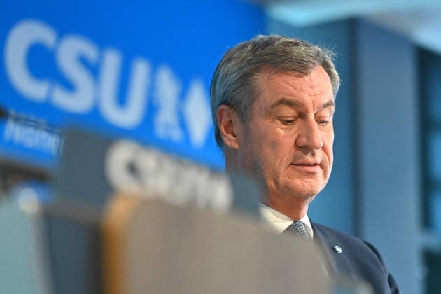 Markus SOEDER, Minister-President of Bavaria and CSU Chairman, single image, cropped shot, portrait, press conference following the CSU Party Executive Committee s closed-door meeting on September 14, 2026, at the CSU State Headquarters in Munich