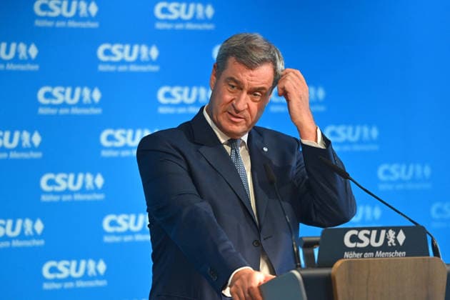 Markus SOEDER, Minister-President of Bavaria and CSU Chairman, single image, cropped shot, portrait, press conference following the CSU Party Executive Committee s closed-door meeting on September 14, 2026, at the CSU State Headquarters in Munich