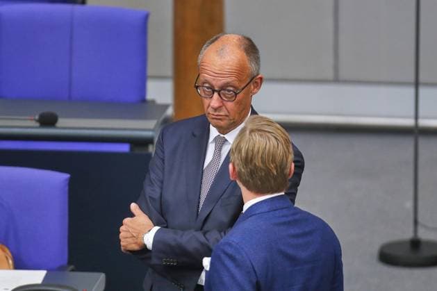 Berlin, Germany, September 8, 2026 German Bundestag 91st Session of the Bundestag Budget Week Friedrich Merz and Philipp Amthor, CDU Copyright: xdtsxNachrichtenagenturx dts_133520