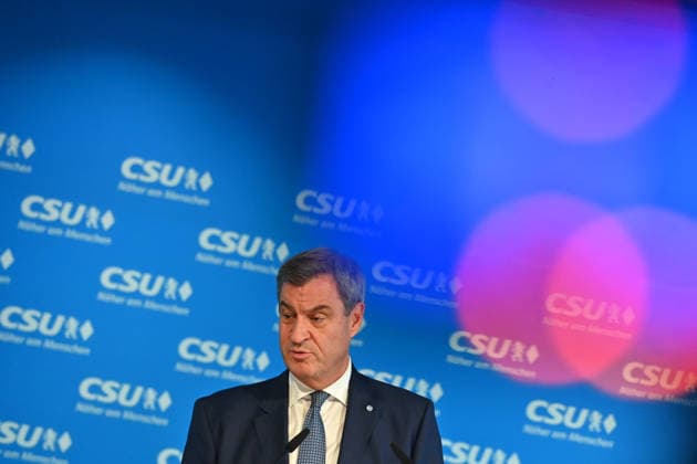 Markus SOEDER, Minister-President of Bavaria and CSU Chairman, single image, cropped shot, portrait, press conference following the CSU Party Executive Committee s closed-door meeting on September 14, 2026, at the CSU State Headquarters in Munich