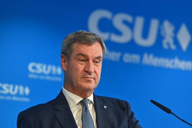 Markus SOEDER, Minister-President of Bavaria and CSU Chairman, single image, cropped shot, portrait, press conference following the CSU Party Executive Committee s closed-door meeting on September 14, 2026, at the CSU State Headquarters in Munich