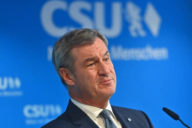 Markus SOEDER, Minister-President of Bavaria and CSU Chairman, single image, cropped shot, portrait, press conference following the CSU Party Executive Committee s closed-door meeting on September 14, 2026, at the CSU State Headquarters in Munich
