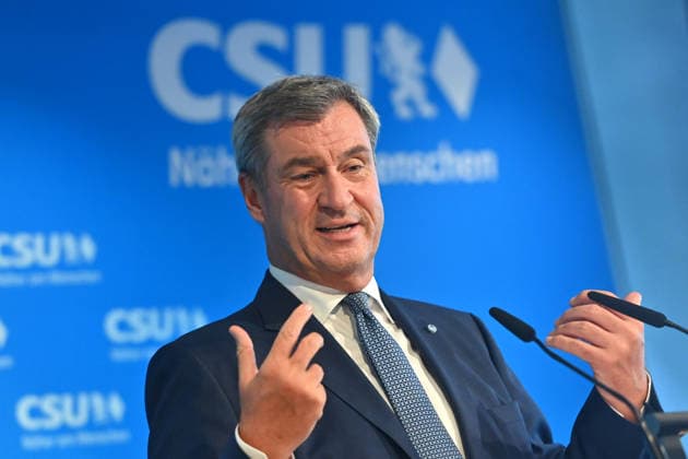 Markus SOEDER, Minister-President of Bavaria and CSU Chairman, single image, cropped shot, portrait, press conference following the CSU Party Executive Committee s closed-door meeting on September 14, 2026, at the CSU State Headquarters in Munich
