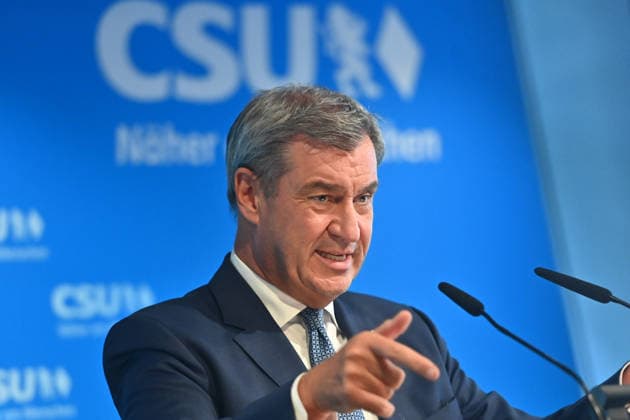 Markus SOEDER, Minister-President of Bavaria and CSU Chairman, single image, cropped shot, portrait, press conference following the CSU Party Executive Committee s closed-door meeting on September 14, 2026, at the CSU State Headquarters in Munich