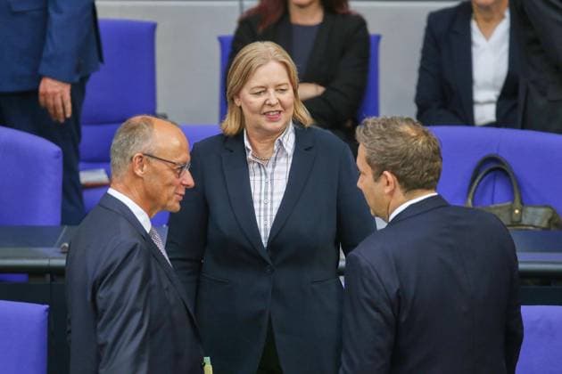 Berlin, Germany, September 8, 2026 German Bundestag 91st Session of the Bundestag Budget Week Federal Chancellor Friedrich Merz (CDU), Federal Minister of Labor and Social Affairs Bärbel Bas (SPD), Federal Minister of Finance Lars Klingbeil (SPD) Copyright: xdtsxNachrichtenagenturx dts_133577