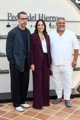 September 14, 2026, Madrid, Madrid, Spain: ALEX MIRALLES, NACHO AGUAYO, TAMARA FALCO attends the Pedro del HierroÃ¢â‚¬â ¢s fashion show Spring Summer 2027 Ã¢â‚¬ËœHanamiÃ¢â‚¬â ¢ during the 84th edition of Mercedes-Benz Fashion Week Madrid Madrid Spain  - ZUMAc260 20260914_zep_c260_015 Copyright: xMikexChicorrox