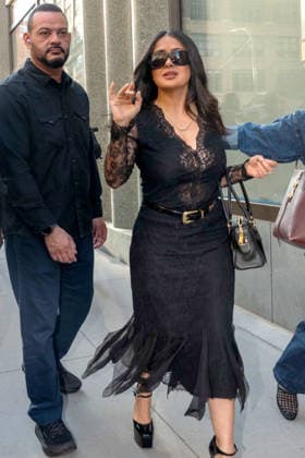 NEW YORK, NY, SEPTEMBER 14: Salma Hayek was seen at ABC Studios in New York City on September 14, 2026. Credit: Camara Porter, USA  - ZUMAa123 20260914_zaa_a123_002 Copyright: xAdMediax