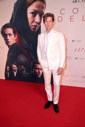 Damian Hardung at the *Corpus Delicti* movie premiere on September 14, 2026, at the Delphi Filmpalast in Berlin. Damian Hardung attends the premiere of *Corpus Delicti* on September 14, 2026 at the Delphi Filmpalast in Berlin, Germany. *Corpus Delicti* movie premiere in Berlin
