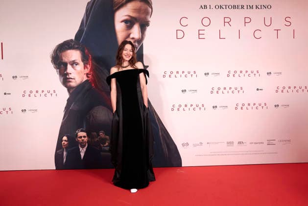 Hannah Herzsprung attends the premiere of *Corpus Delicti* on September 14, 2026, at the Delphi Filmpalast in Berlin, Germany. Movie premiere of *Corpus Delicti* in Berlin, Germany