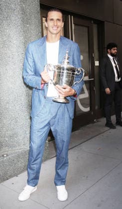 NEW YORK, NY- SEPTEMBER 14: U.S. Open Men™s Tennis champion Alexander Zverev seen after an appearance on ESPN on September 14, 2026 in New York City. Copyright: xRWx