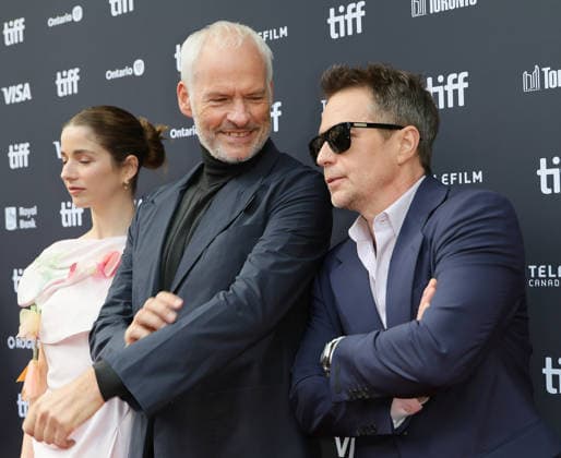 Mariana di Girolamo, Martin McDonagh, Sam Rockwell At the premiere of Wild Horse Nine At The Princess Of Wales Theatre as part of the 2026 Toronto International Film Festival on September 14, 2026 in Toronto, Canada. Copyright: xHumbertoxServin Clasos MediaPunchx