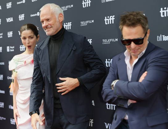 Mariana di Girolamo, Martin McDonagh, Sam Rockwell At the premiere of Wild Horse Nine At The Princess Of Wales Theatre as part of the 2026 Toronto International Film Festival on September 14, 2026 in Toronto, Canada. Copyright: xHumbertoxServin Clasos MediaPunchx
