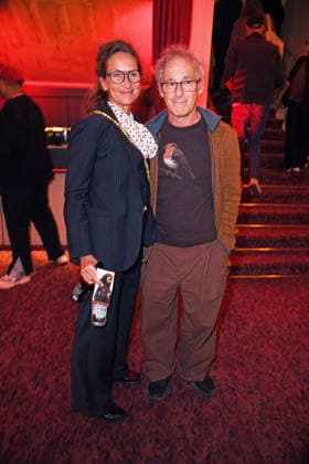 Dani Levy with his wife, Sabine Liedl, at the premiere of the movie *CORPUS DELICTI* at the Delphi Filmpalast in Berlin on September 14, 2026