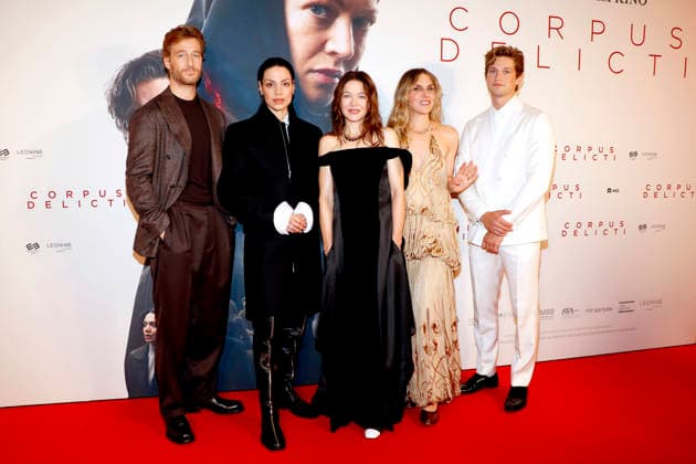 Corpus Delicti, film premiere at the Delphi Filmpalast, Berlin, September 14, 2026 Alexander Fehling, Haley Louise Jones, Hannah Herzsprung, director Lena Stahl, and Damian Hardung at the Berlin premiere of *Corpus Delicti* at the Delphi Filmpalast in Berlin on September 14, 2026 Berlin Delphi Filmpalast Copyright: xAnitaxBuggex
