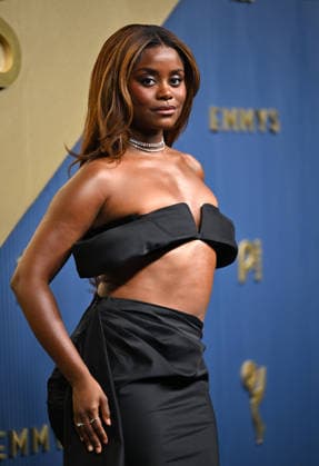 Denée Benton arrives for the 78th annual Primetime Emmy Awards at the Peacock Theater in Los Angeles on Monday, September 14, 2026.  LAP2026091403 CHRISxCHEW