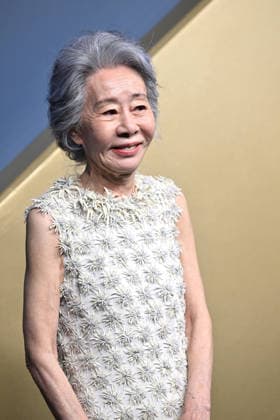 Youn Yuh-jung arrives for the 78th annual Primetime Emmy Awards at the Peacock Theater in Los Angeles on Monday, September 14, 2026.  LAP2026091425 CHRISxCHEW