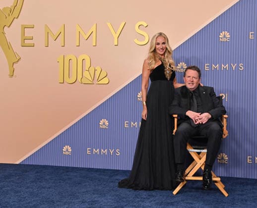 78th Primetime Emmy Awards - Press Room Michael J. Fox and Tracy Pollan in the press room at the 78th Primetime Emmy Awards held at the Peacock Theater on September 14, 2026 in Los Angeles, California. Los Angeles Peacock Theater California USA Copyright: xTammiexArroyo AFF-USA.comx