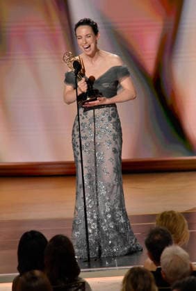 Kate O Flynn accepts the Outstanding Supporting Actress in a Comedy Series Award for Widow s Bay onstage during the 78th annual Primetime Emmy Awards at the Peacock Theater in Los Angeles on Monday, September 14, 2026.  LAP2026091434 JIMxRUYMEN