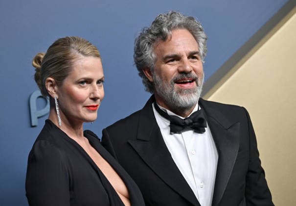 Sunrise Coigney and Mark Ruffalo arrive for the 78th annual Primetime Emmy Awards at the Peacock Theater in Los Angeles on Monday, September 14, 2026.  LAP20260914518 CHRISxCHEW