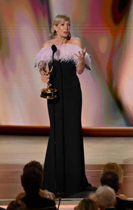 Allison Janney accepts the Outstanding Supporting Actress in a Drama Series Award for The Diplomat on stage during the 78th annual Primetime Emmy Awards at the Peacock Theater in Los Angeles on Monday, September 14, 2026.  LAP2026091463 JIMxRUYMEN