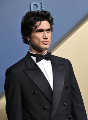 Charles Melton arrives for the 78th annual Primetime Emmy Awards at the Peacock Theater in Los Angeles on Monday, September 14, 2026.  LAP20260914568 CHRISxCHEW