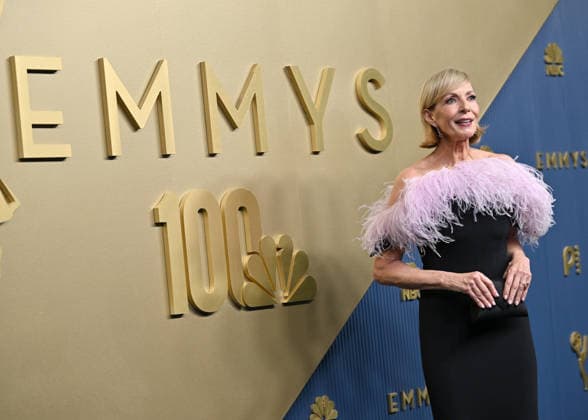 Allison Janney arrives for the 78th annual Primetime Emmy Awards at the Peacock Theater in Los Angeles on Monday, September 14, 2026.  LAP20260914574 CHRISxCHEW
