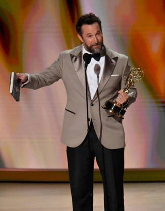 Noah Wyle accepts the Outstanding Lead Actor in a Drama Series Award for The Pitt on stage during the 78th annual Primetime Emmy Awards at the Peacock Theater in Los Angeles on Monday, September 14, 2026.  LAP2026091480 JIMxRUYMEN