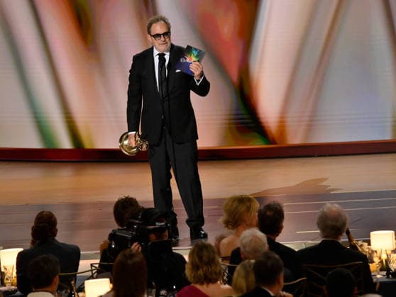Stephen Root accepts the Outstanding Supporting Actor in a Comedy Series Award for Widow s Bay on stage during the 78th annual Primetime Emmy Awards at the Peacock Theater in Los Angeles on Monday, September 14, 2026.  LAP2026091483 JIMxRUYMEN