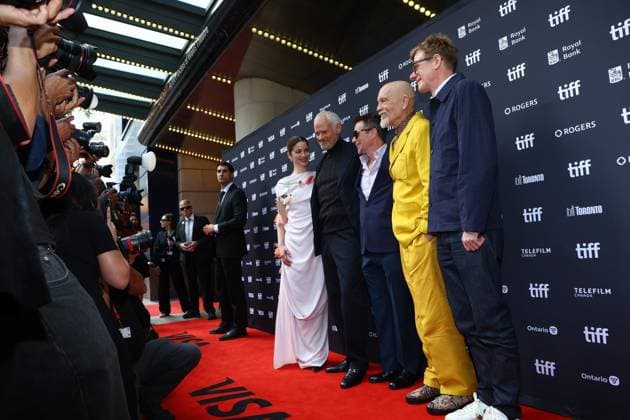 Mariana di Girolamo, Martin McDonagh, Sam Rockwell, John Malkovich, Graham Broadbent at arrivals for WILD HORSE NINE Premiere at the Toronto International Film Festival (TIFF) 2026, The Princess Of Wales Theatre, Toronto, ON, September 14, 2026. Photo By: JA Everett Collection WILD HORSE NINE Premiere at the Toronto International Film Festival (TIFF) 2026 PUBLICATIONXNOTxINxCANxCHNxFRAxITAxJPNxNORxPOLxRUSxESPxUKxUSA