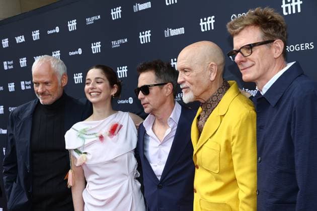 Martin McDonagh, Mariana di Girolamo, Sam Rockwell, John Malkovich, Graham Broadbent at arrivals for WILD HORSE NINE Premiere at the Toronto International Film Festival (TIFF) 2026, The Princess Of Wales Theatre, Toronto, ON, September 14, 2026. Photo By: JA Everett Collection WILD HORSE NINE Premiere at the Toronto International Film Festival (TIFF) 2026 PUBLICATIONXNOTxINxCANxCHNxFRAxITAxJPNxNORxPOLxRUSxESPxUKxUSA