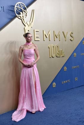 Sara Foster arrives for the 78th annual Primetime Emmy Awards at the Peacock Theater in Los Angeles on Monday, September 14, 2026.  LAP20260914603 CHRISxCHEW