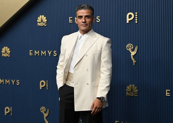 Oscar Isaac arrives for the 78th annual Primetime Emmy Awards at the Peacock Theater in Los Angeles on Monday, September 14, 2026.  LAP2026091407a JohnxMcCoy