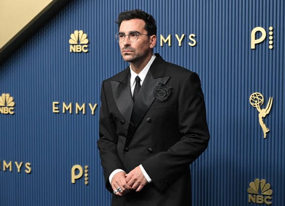 Dan Levy arrives for the 78th annual Primetime Emmy Awards at the Peacock Theater in Los Angeles on Monday, September 14, 2026.  LAP20260914015 JohnxMcCoy