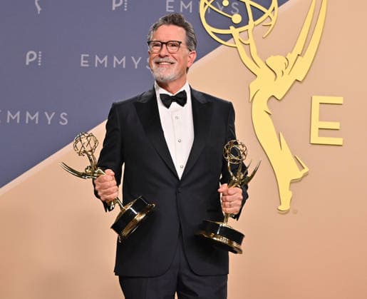 78th Primetime Emmy Awards - Press Room Stephen Colbert in the press room at the 78th Primetime Emmy Awards held at the Peacock Theater on September 14, 2026 in Los Angeles, California. Los Angeles Peacock Theater California USA Copyright: xTammiexArroyo AFF-USA.comx