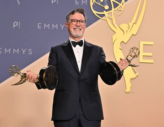 78th Primetime Emmy Awards - Press Room Stephen Colbert in the press room at the 78th Primetime Emmy Awards held at the Peacock Theater on September 14, 2026 in Los Angeles, California. Los Angeles Peacock Theater California USA Copyright: xTammiexArroyo AFF-USA.comx