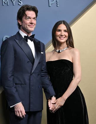 John Mulaney and Olivia Munn arrive for the 78th annual Primetime Emmy Awards at the Peacock Theater in Los Angeles on Monday, September 14, 2026.  LAP20260914634 CHRISxCHEW